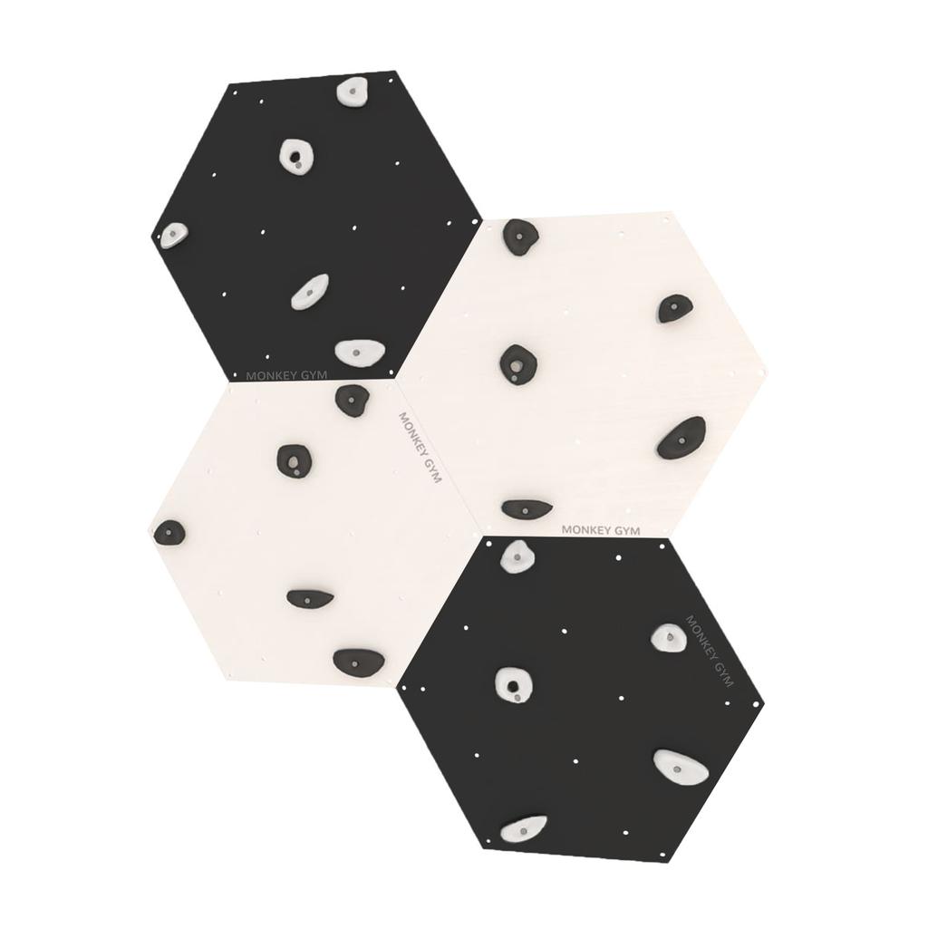 Climbing Wall Cube 4 White And Black - Holds White And Black