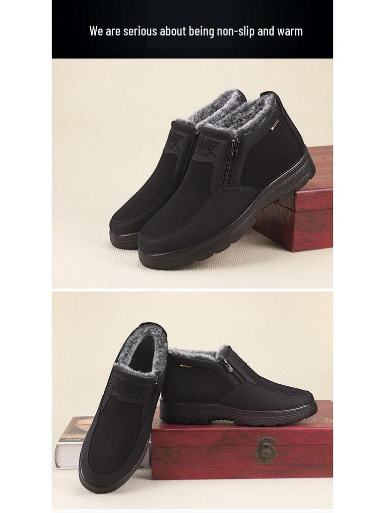 Pánské zimní nepromokavé protiskluzové zateplené boty pro seniory