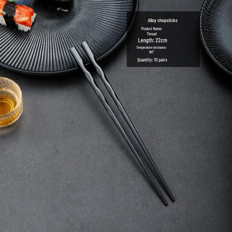 High-Temperature Resistant Non-Slip Japanese Alloy Chopsticks for Cooking & Sushi