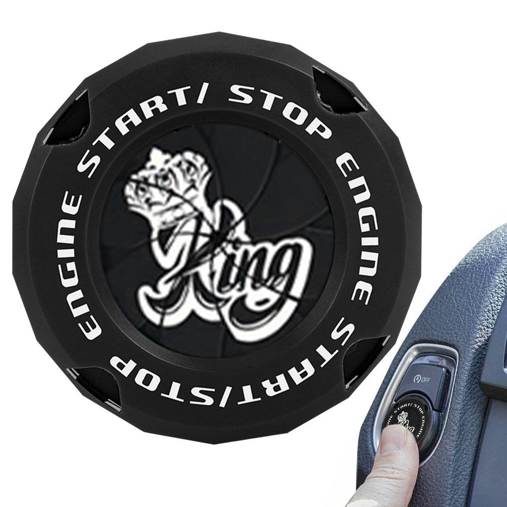 Car Starter Button Cover Push Start Cover Anti-Scratch Car Engine Button Decoration Cover Push Start Ignition Cover For Vehicle