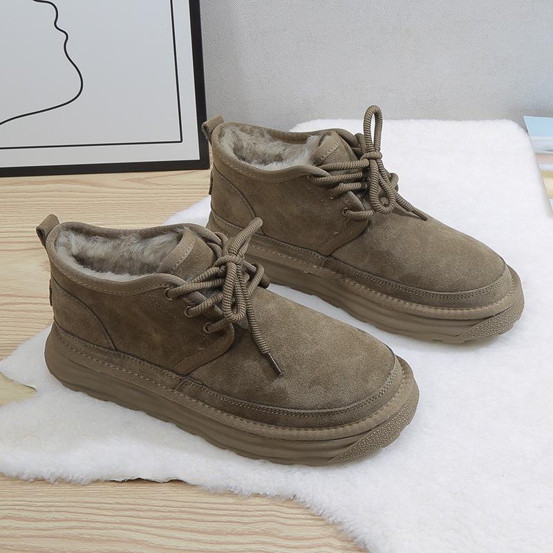 Fashion Winter Men's Shoes Snow Boots 2025 Fashion Warm Fur Casual Outdoor Platform Hiking Shoes Luxury Ankle Soft Women Snow Boots