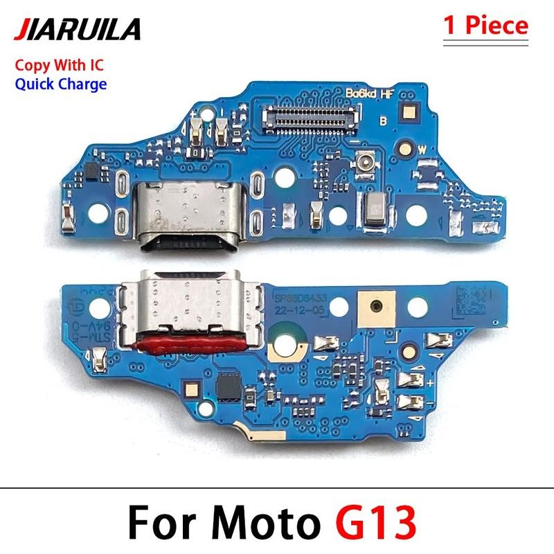 USB Dock Connector Charging Port Flex Cable For Moto G04 G14 G24 G34 G54 G53 G84 5G G13 G22 G23 Charger Board With Mic Module