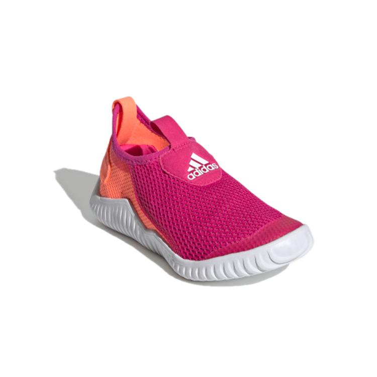 adidas Rapidazen S Rdy C BP Slip Resistant Cushioning Low Top Running Shoes Pink Children Aged 3 7 Years Old FU7594