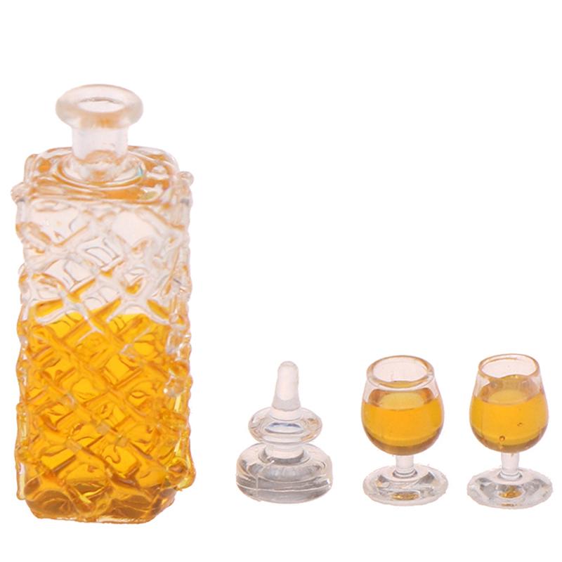 Puppenhauszubehör Miniaturmodell Requisiten Simulation Weinflaschenkombination