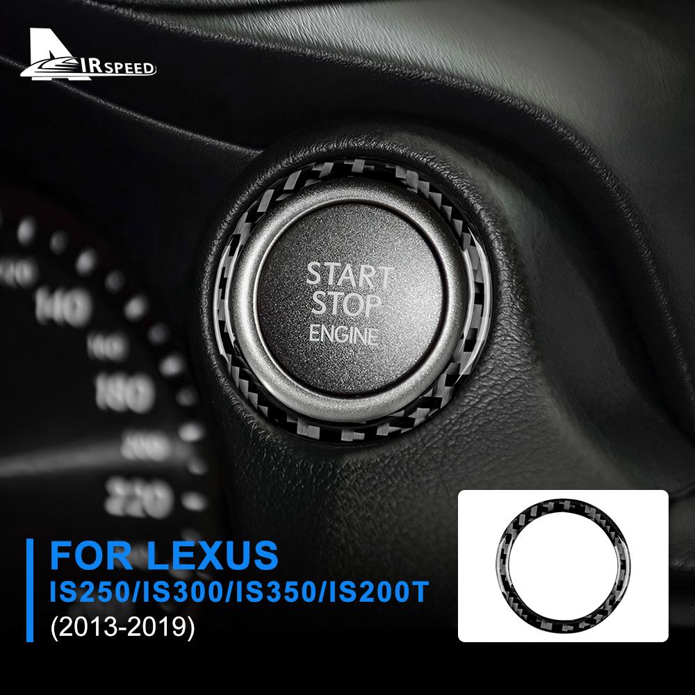 For Lexus IS250 300 350 200T 2013 2014 2016 2016 2017 2018 2019 Real Soft Carbon Fiber Sticker Star Engine Button Accessories