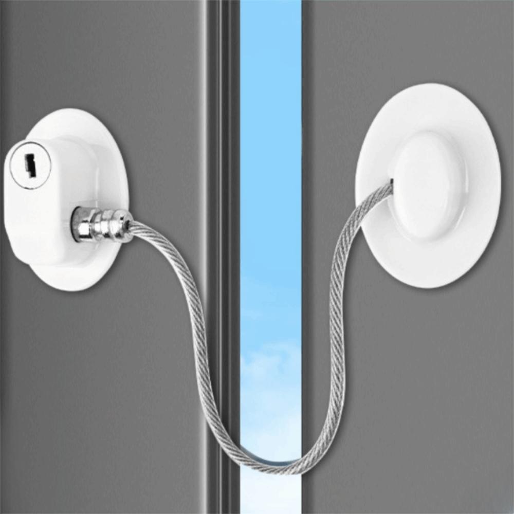 2Pcs Self Adhesive Window Security Lock No Drilling Refrigerator Door Lock Cupboard