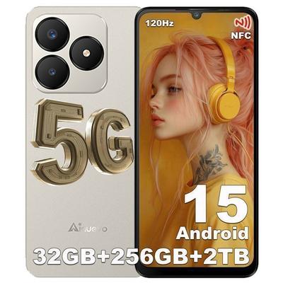 Smartphone 5G 6.75" 32GB+256GB 5280mAh Smartphone Ainuevo Neo S25 Pro 64MP Telephone Portable Unlocked Android 15 Dual SIM/NFC Gold