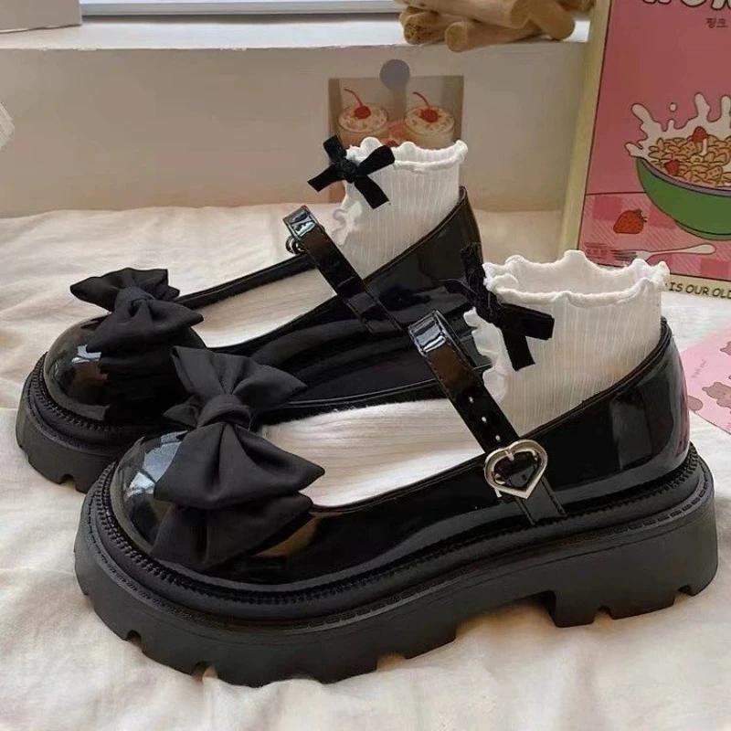

Children Leather Shoes for Girls Autumn New Fashion Korean Style Soft Sole Anti-slippery Versatile Princess Mary Jane Shoes 37