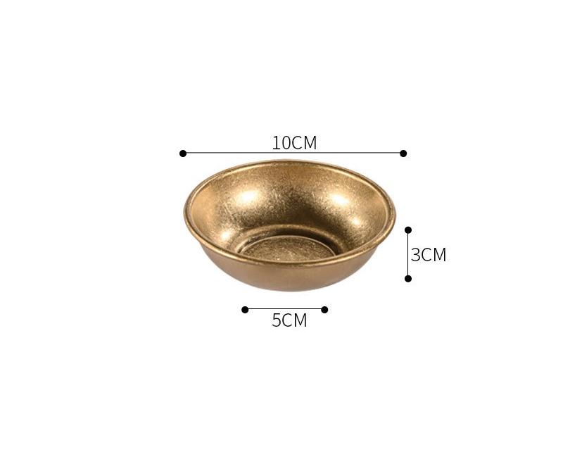 1PC Retro Stainless Steel Sauce Small Dish Round Seasoning Dish Tomato Sauce Cup Dipped in Soy Sauce Small Plate