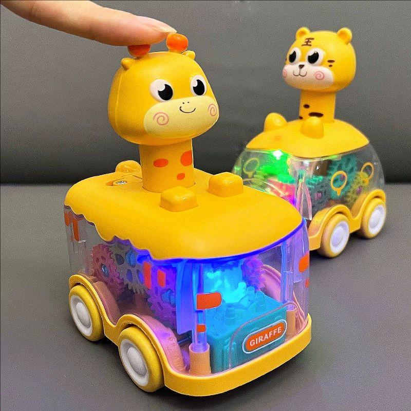 Animal Car Baby Toys for 1 2 Year Old Boy Press and Go Car Luminous Toys Toddler Pull Back Cars for Kids Boys Girl Birthday Gift