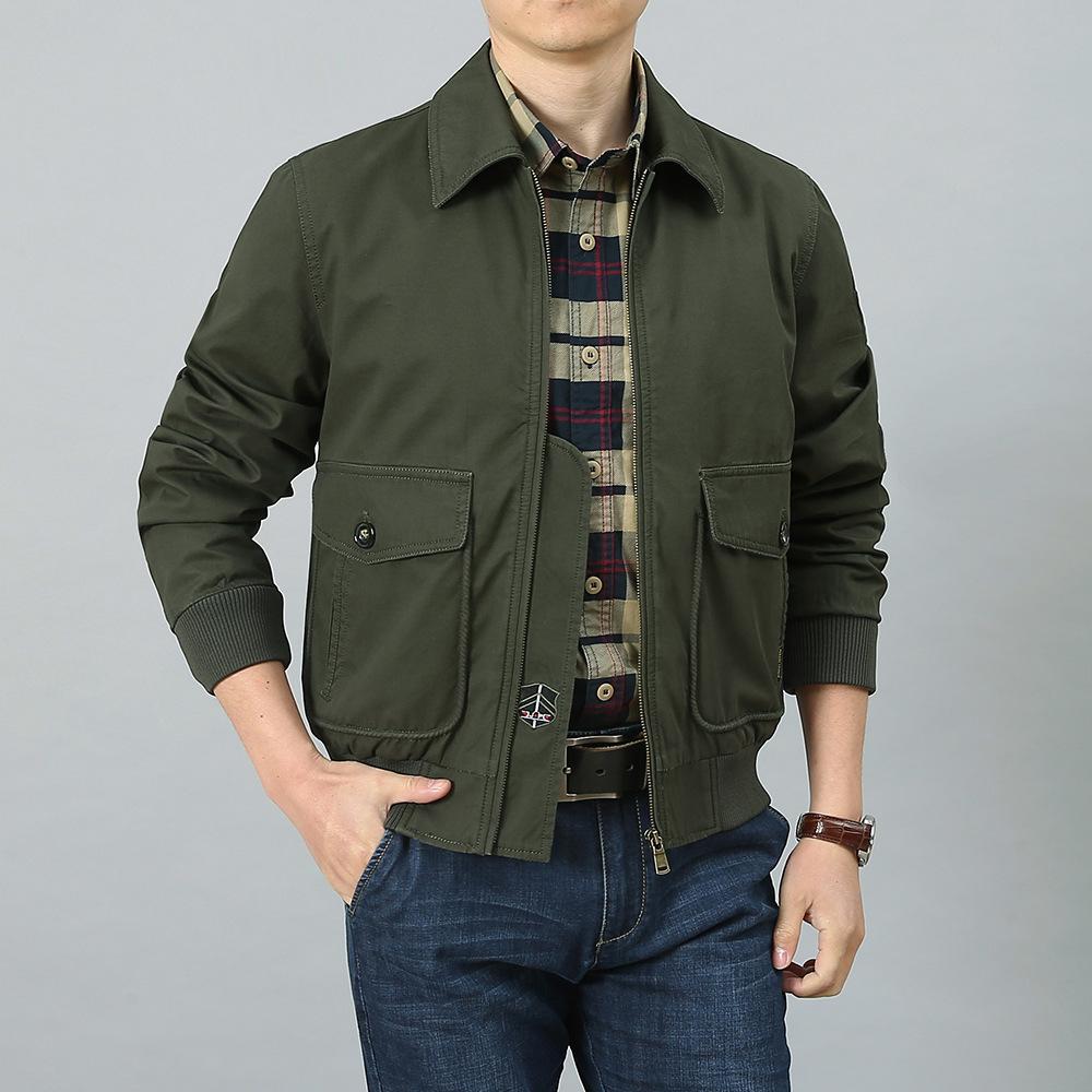 Spring and Autumn New Air Force Flight Jacket Men's Youth Large Size Loose Workwear Jacket Men's Flight Suit Men's