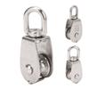 Marine Pulley Stainless Steel Lifting Single Pulley Block Wire Rope Hanging Towing Wheel for Sailboa