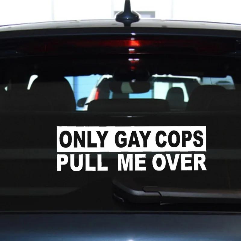 Auto Slogan Sticker Auto Voorruit ALLEEN GOY POLITIE HOUDT ME TEGEN Waterdichte Uitgesneden Sticker Auto Carrosserie Buiten Decoratie Sticker