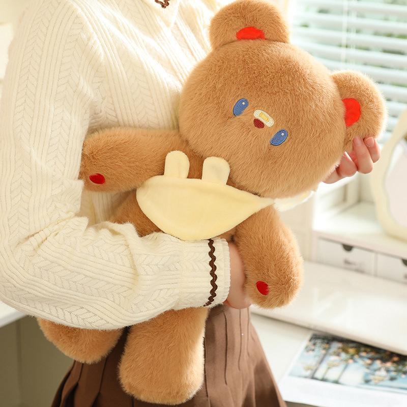 New Cute Bunny Bear Plush Doll Cute Sleeping Companion Doll Removable Bib Bear Pillow Wedding Toss Gift