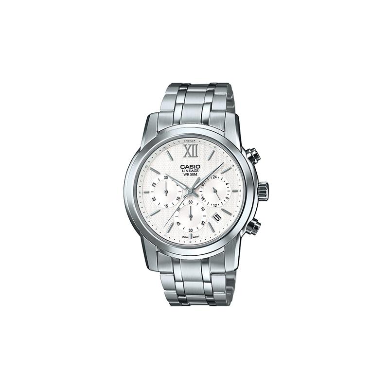 Casio LINEAGE series quartz movement Japanese and Korean watch men s watch white dial LIN-500D-7AV белый