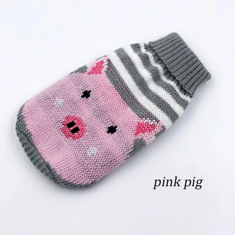 Winter Knitting Sweater For Small Medium Large Dogs, Dog Stripes Pullover Xmas Elk Big Dog Clothes Labrador Jumper Costume