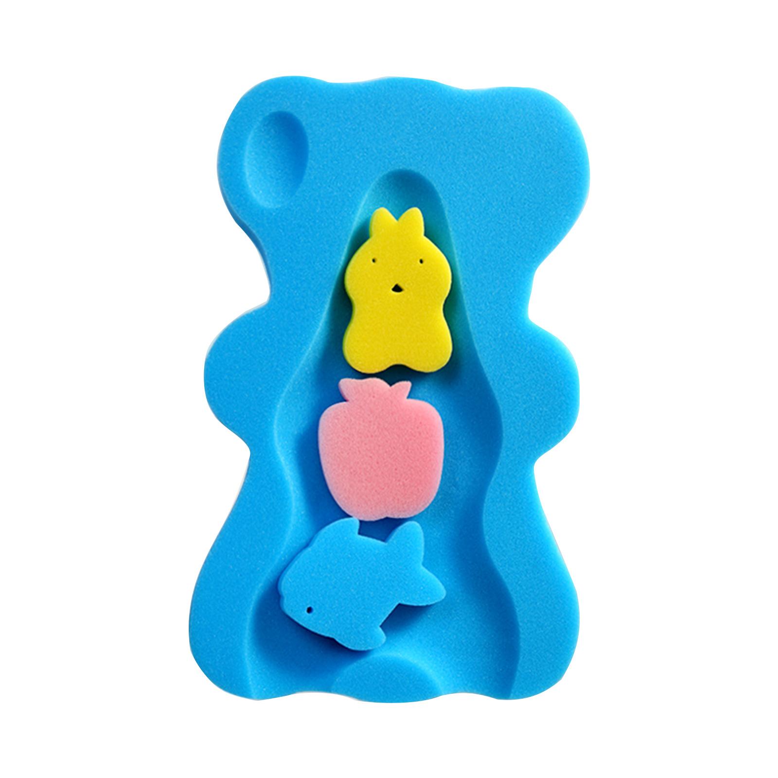 

Дитячий килимок-губка для купання, подушечка для душу для новонароджених, потовщена необхідна сітка для купання, килимок-подушка для комфортного купання синій