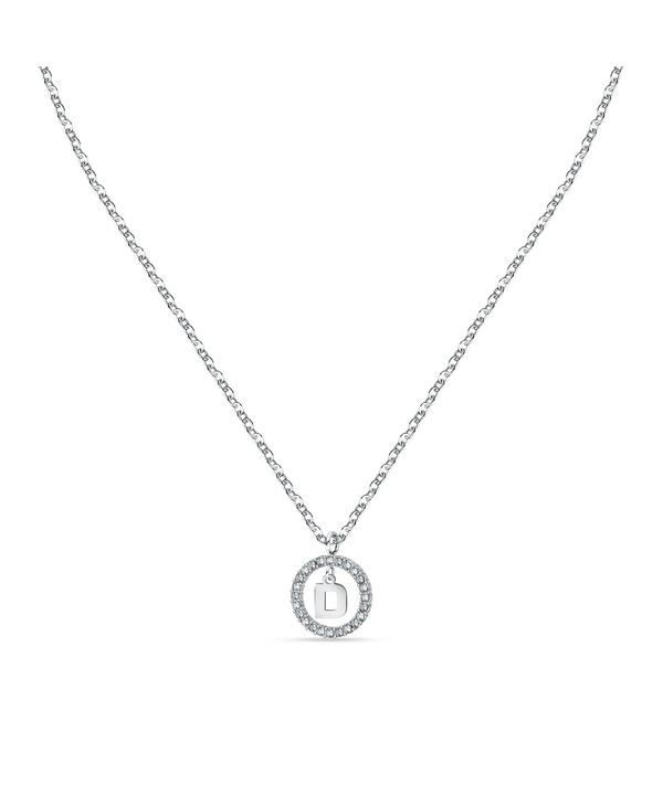 

La Petite Story Letter D Steel Necklace With Clear Crystal LPS10ASF12 For Women