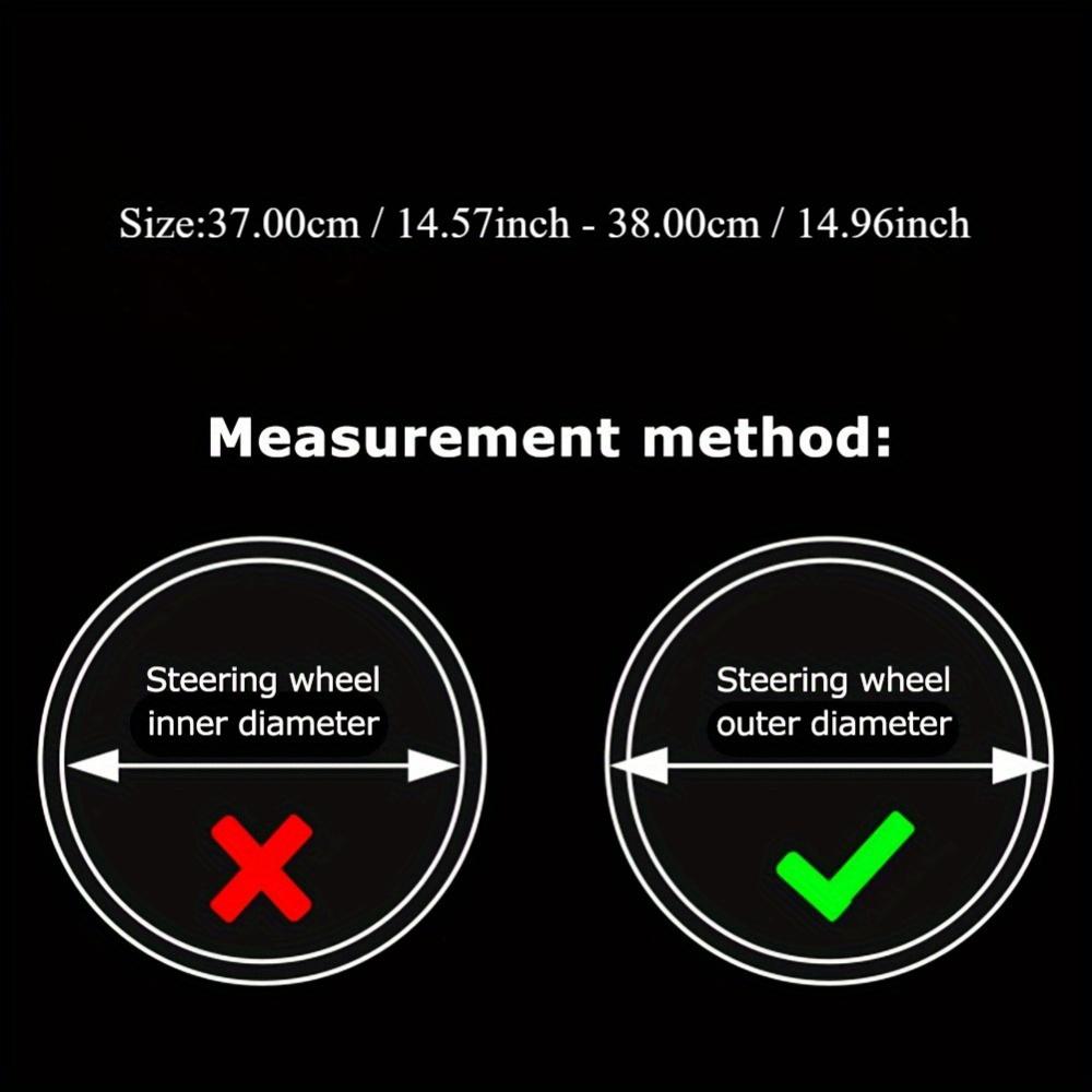 1pc Car Rhinestones Steering Wheel Cover With Crystal Artificial Diamond Sparkling Car Steering Wheel Protector