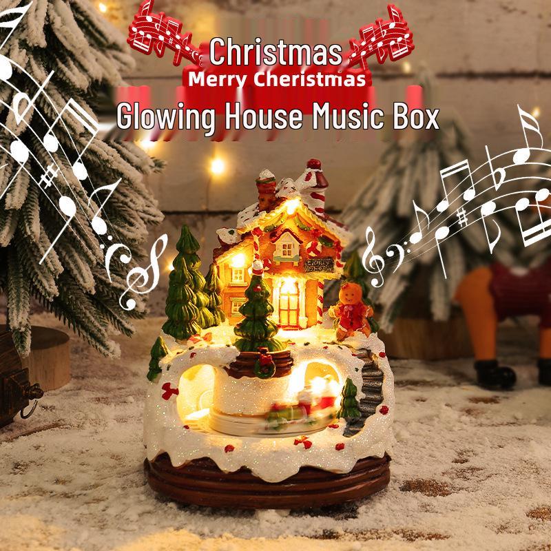 Luminous Musical Cottage Ornament: Eight-Tone Night Light for Children’s Christmas 2025