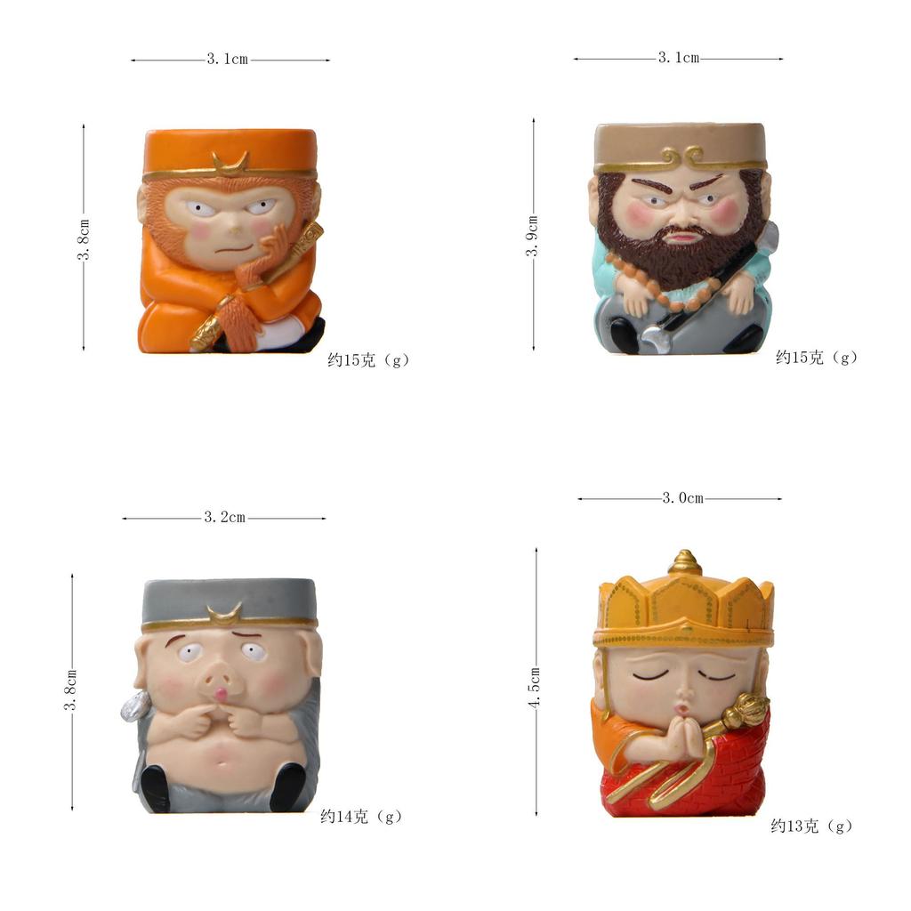 Journey To The West Cartoon Magnetic Refrigerator Stickers Set With Resin Material For Kids And Collectors