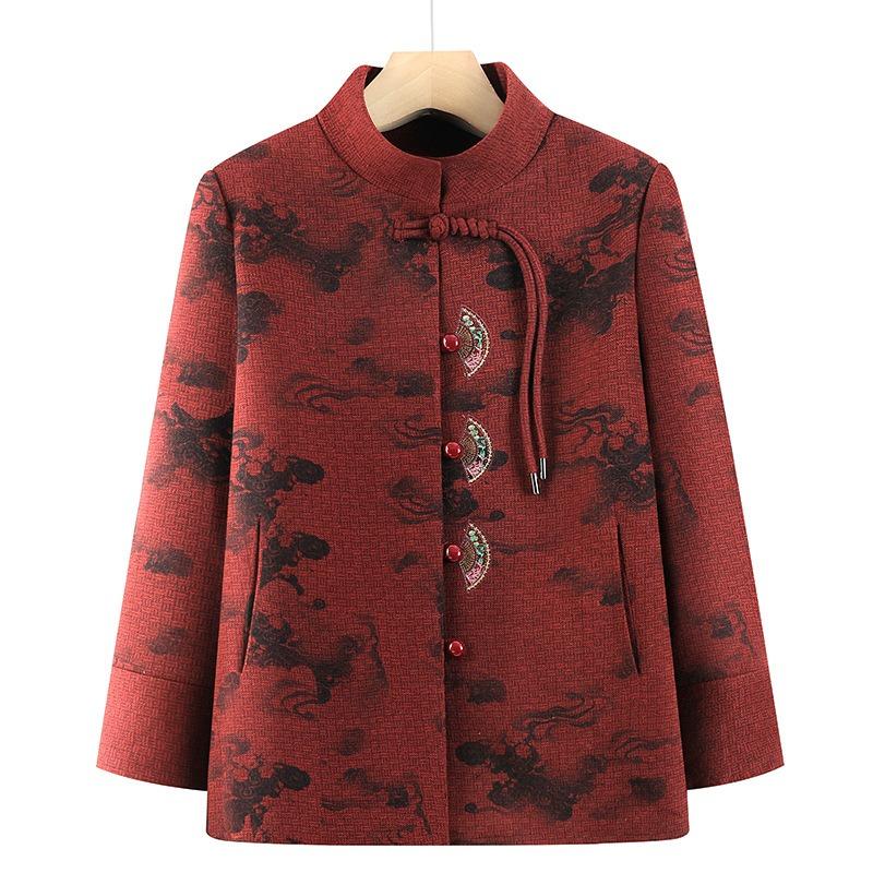 Spring dress women's outerwear old lady embroidered mid-top