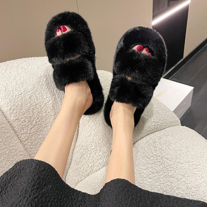 Thick-bottomed cotton drags, autumn and winter new trendy slippers