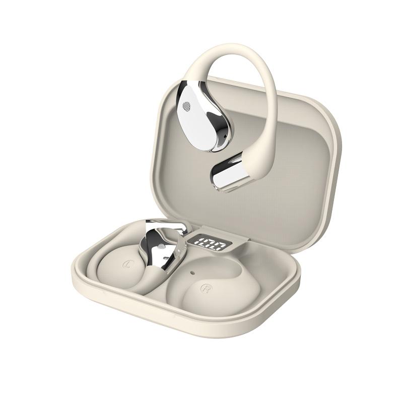 

Подвесные беспроводные Bluetooth 6.0 наушники Неизменно свободные AI Перевод на 156 языков в реальном времени Наушники с длительным временем работы батареи Для путешествий, спорта, обучения белый