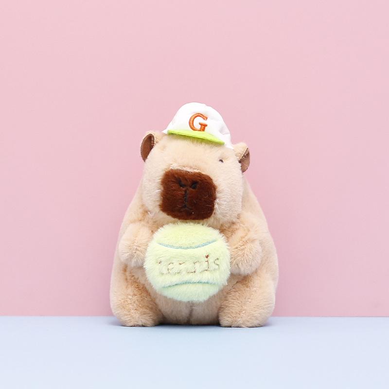 Capybara Plush Toy - Cute Rodent Doll Gift with Mini Pendant