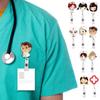 Fashion Stationery Office Supplies Mini Badge Holder Retractable ID Name Card Lanyards