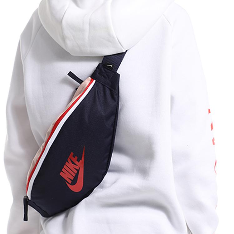 Nike Heritage Zip Closure Polyester Fanny Pack Unisex Blue Black BA5750-498