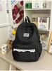 Schoolbag Japanese milk blue wave point girl backpack atmosphere lace lace gentle sweet sister travel photo small backpack