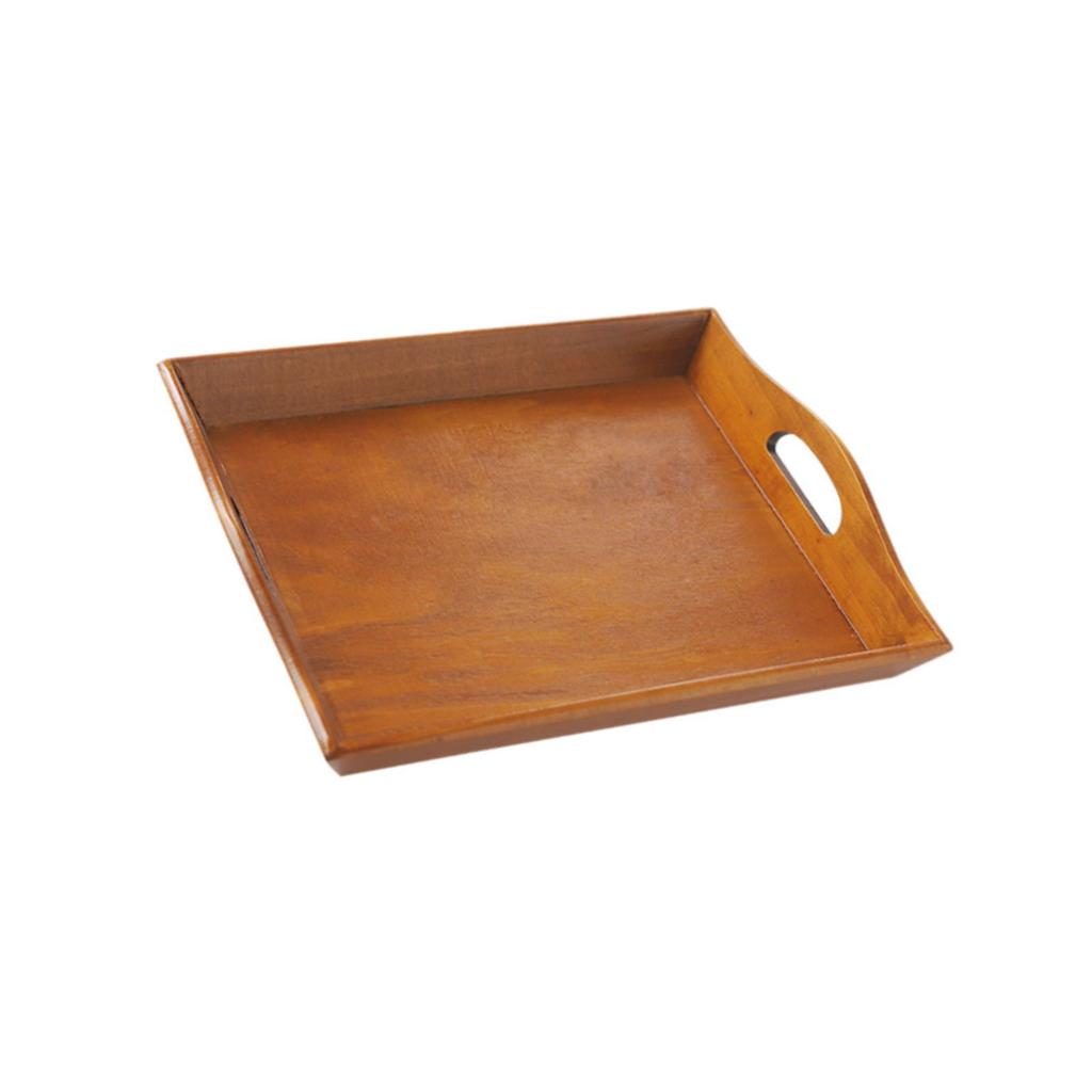 Rectangular Wooden Serving Tray for Coffee Table, Simple Storage Cafe, Party,