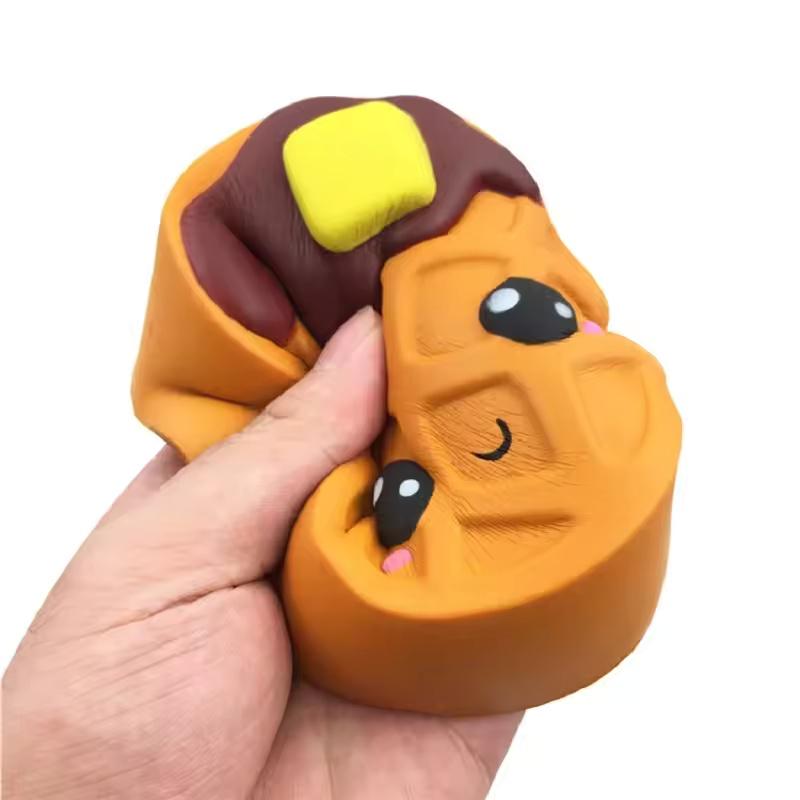 Jumbo Expression Chocolate Cake Squishy Cream Scented Slow Rising Stress Relief Toy PU Simulation Squeeze Toys 11.5*4 CM