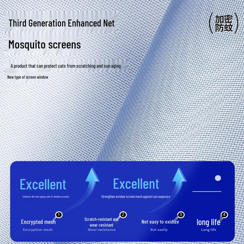 Self-Adhesive Invisible Diamond Mesh Mosquito Screen – No-Drill Install