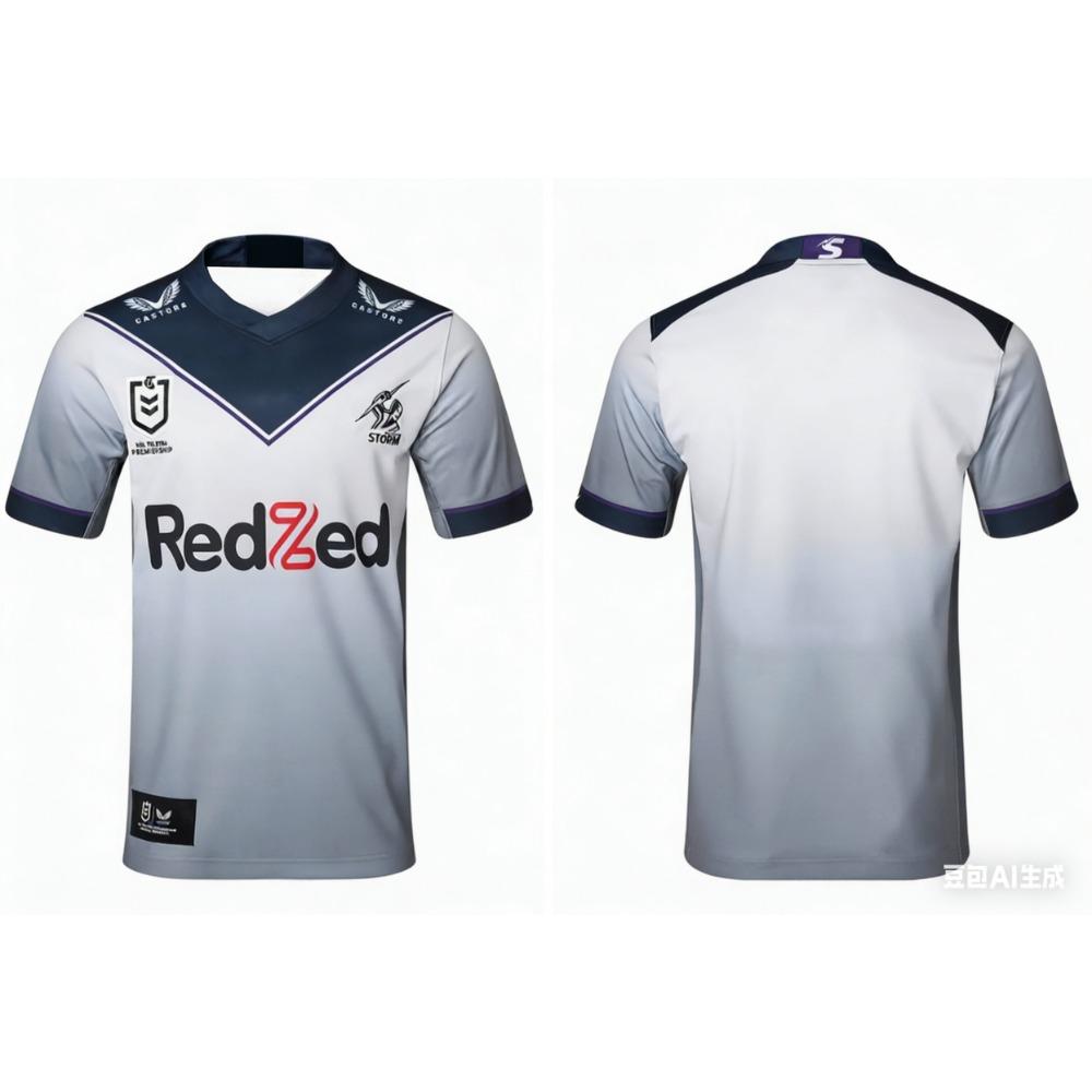 Melbourne Storm 2026 Herren Rugby Trikot Australisches Football Trikot Fußball T-Shirt Schnelltrocknend Erwachsenen Training Freizeit Sportbekleidung