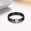 3mm Thin Ceramic Promise Ring for Women Minimalist Pink Green White Black