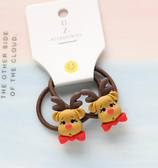 2021 Christmas Santa Claus Hair Ties & Headbands for Kids - Hair-Friendly Accessories