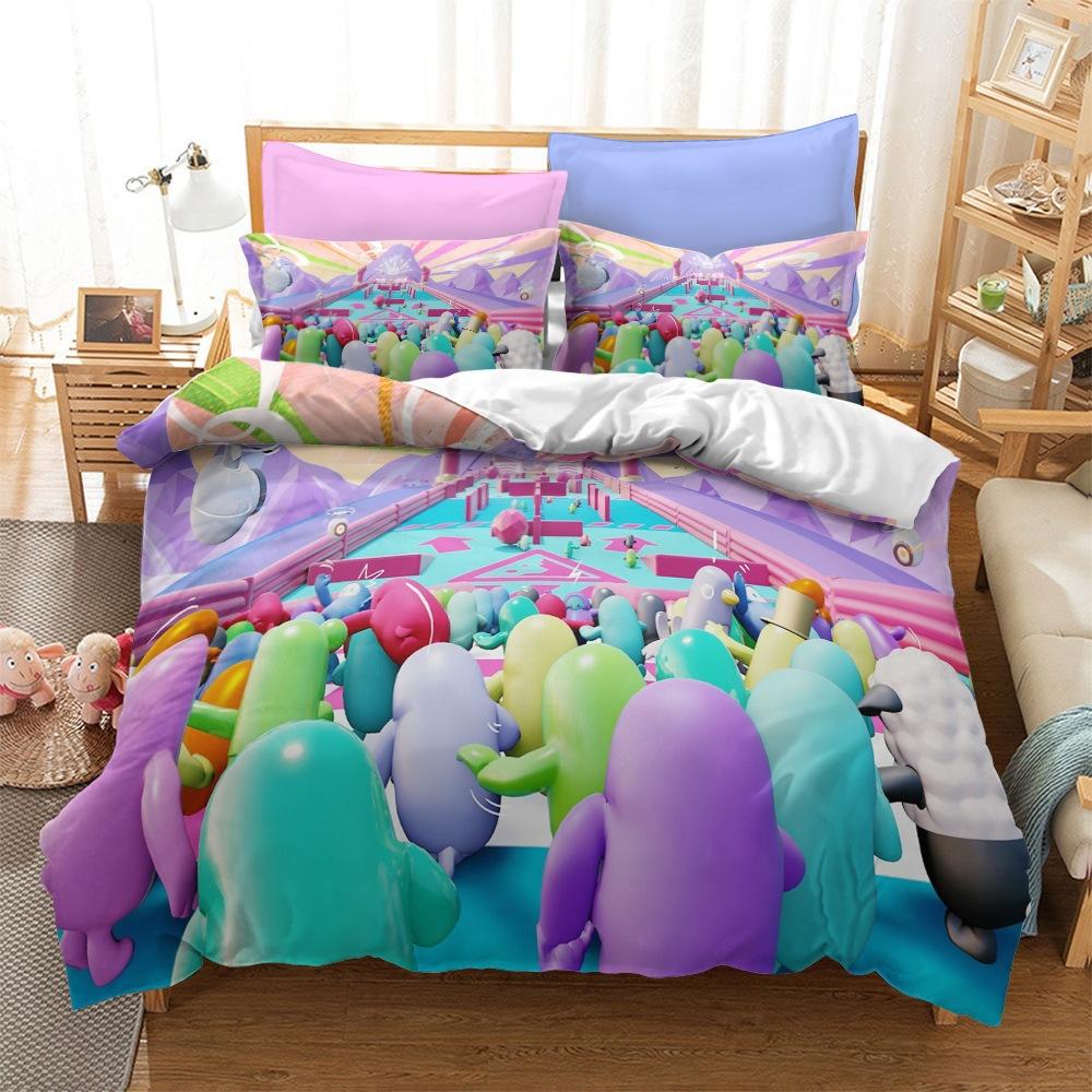 Jelly Bean Man Series Bedding Three-Piece Home Textile Kit