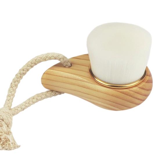 

Soft Bristle Facial Cleansing Brush Deep Pore Cleaning Travel Men Women Face Washing Scrubber with Ergonomic Wooden Handle 2 белый