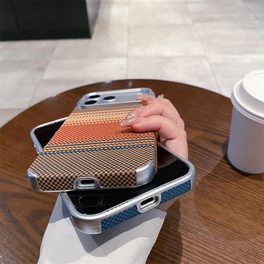 Carbon Fiber Relief Texture Phone Case For iPhone 17 13 14 15 Pro 16 17 Pro Max Air Matte Shockproof TPU Soft Back Cover