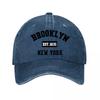 Brooklyn New York Est  Bold Graphic Washed Baseball Cap Outdoor For Womens Unisex FeUnisex