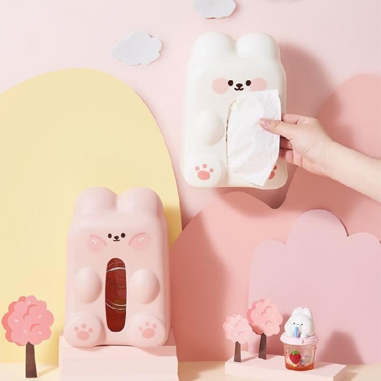 Elegant Rabbit Inspired Napkin Holder Suitable For Office Desk Or Bedside Table Household Paper Towel Container