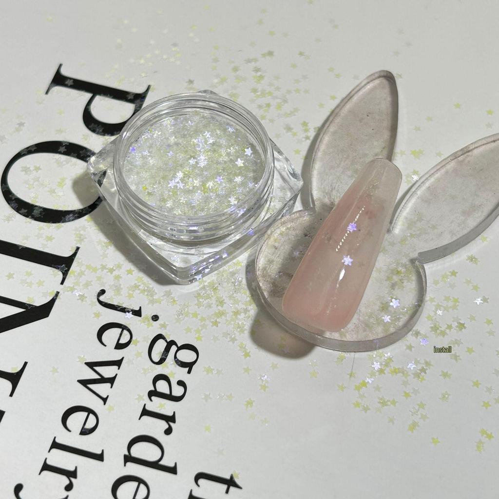 1mm Iridescent Star Nail Art Sequins - DIY Decorations