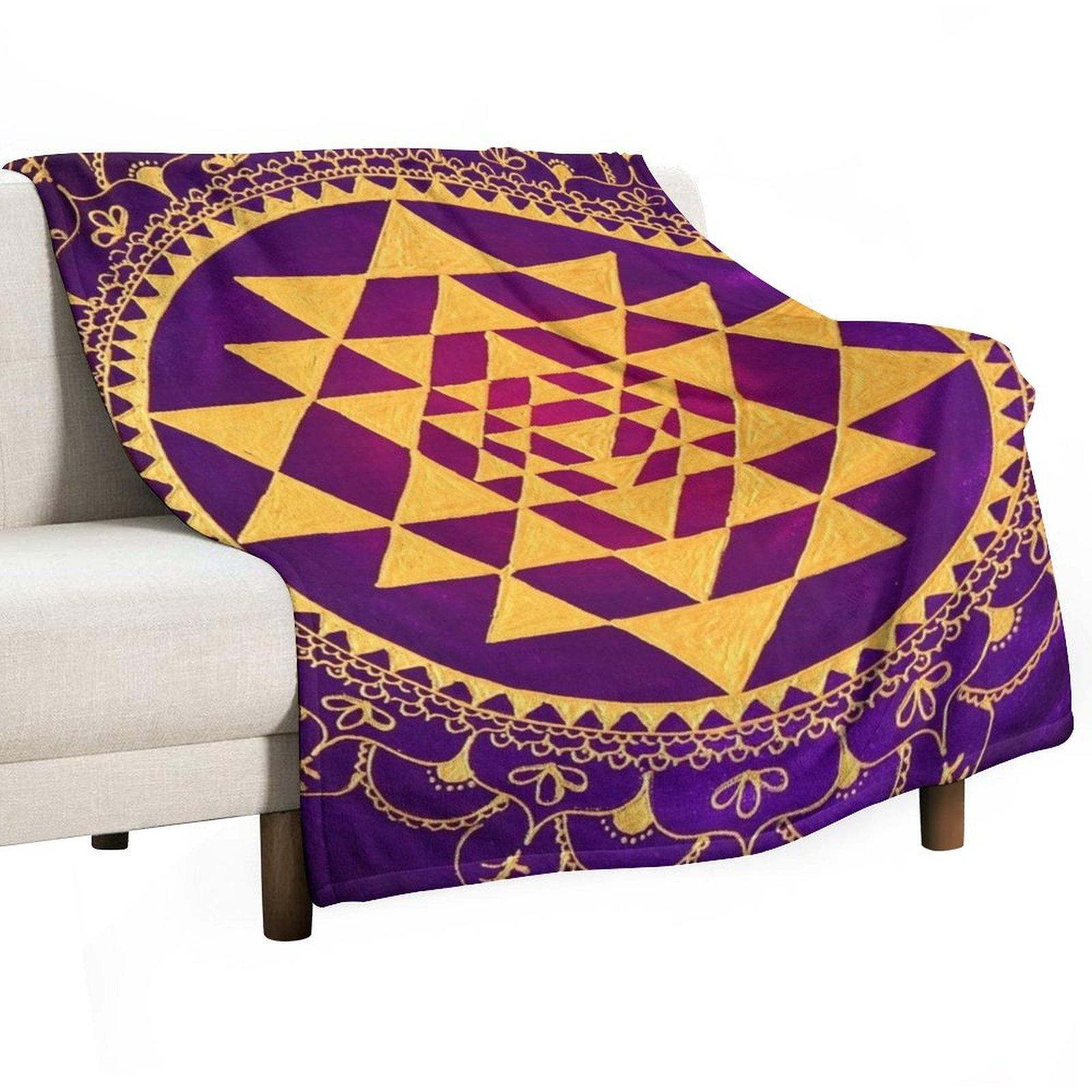 

Sacred Geometry Sri Yantra Throw Blanket Luxury St Bed Fashionable Blankets For Bed Luxury Throw Blankets 30x40in