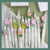 Charming Mini Flower Gel Pens Black Ink Neutral Pens Kawaii Korean Stationery Kids Gifts Writing Tools School Office Supplies