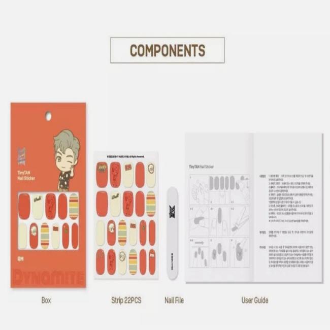 BTS Goods TinyTAN Dynamite Nail Stickers