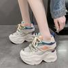 Fashion Women Chunky Sneakers 2024 Spring Breathable Mesh Casual Shoes 9CM Wedge Heels Platform Shoes Chaussures Femme Sports Dad Shoes