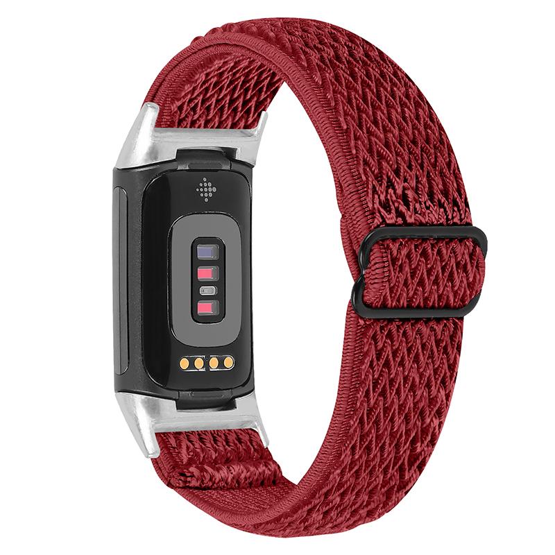 Pružné nylonové pásky Solo Loop, nastavitelné pletené sportovní elastické popruhy pro Fitbit Charge 6/5