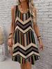2026 New Women's Summer 3D Skull Print Dress Casual Round-Neck Sleeveless A-Line Dress Fashionable Street Style Dress